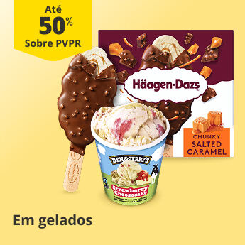At&eacute; 50% sobre PVP Recomendado em Gelados