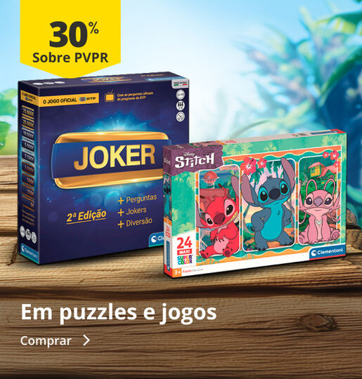 30% sobre PVP Recomendado em jogos e puzzles 30% sobre PVP Recomendado em jogos e puzzles