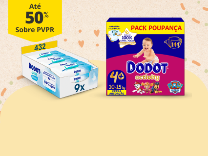 At&eacute; 50% PVPR em Fraldas e Toalhitas