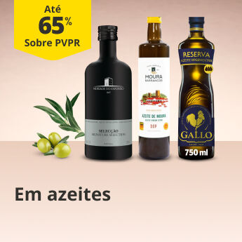 At&eacute; 65% PVPR em Azeites