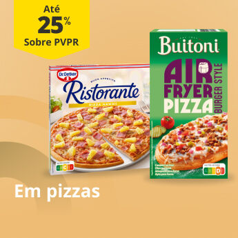 At&eacute; 25% em Pizzas Congeladas 