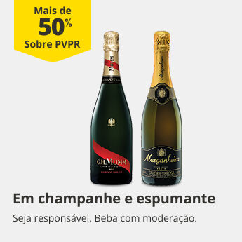 At&eacute; 50% PVPR em Champanhe e Espumante