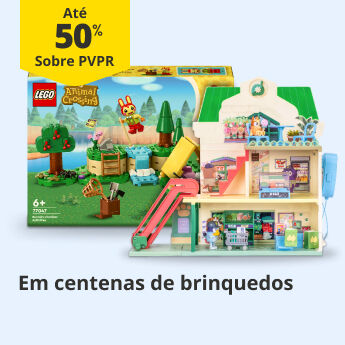 At&eacute; 50% PVPR em centenas de brinquedos