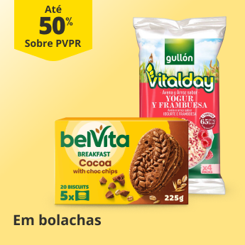 At&eacute; 50% PVPR em Bolachas