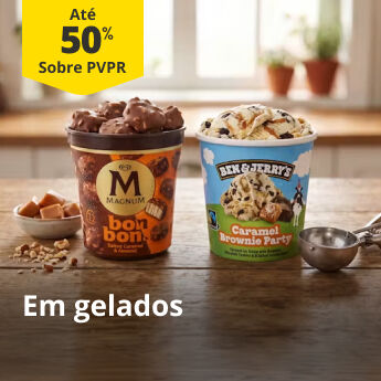 At&eacute; 50% PVPR em Gelados