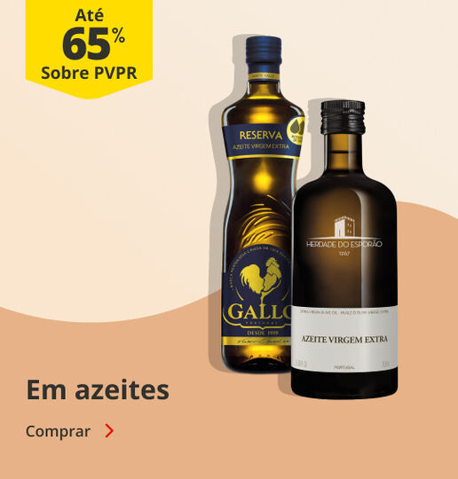 At&eacute; 65% PVPR em Azeites