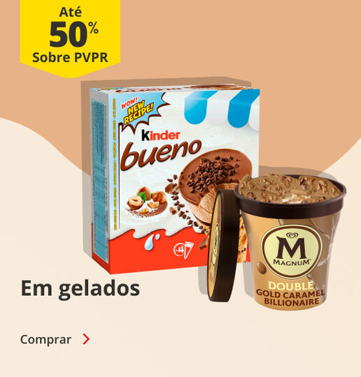  At&eacute; 50% PVPR em Gelados