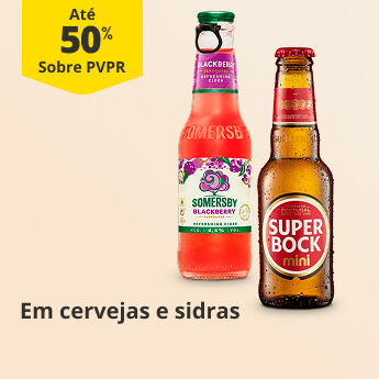 At&eacute; 50% PVPR em Cervejas e Sidras