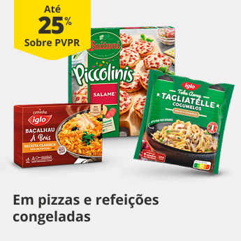 At&eacute; 50% em Pizzas e Refei&ccedil;&otilde;es Congeladas