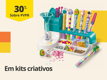 30% PVPR em kits criativos