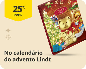25% PVPR no Calendário do Advento da marca Lindt