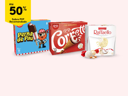 Até 50% sobre PVP Recomendado em Gelados