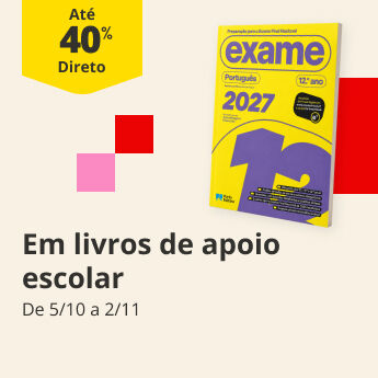 At&eacute; 40% DD em apoio escolar