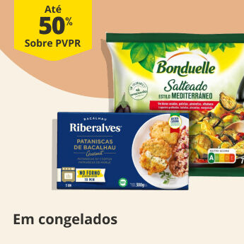 At&eacute; 50% PVPR em Congelados