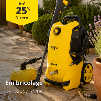 At&eacute; 25% Descono Direto em Bricolage. De 18/04 a 31/08