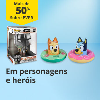 At&eacute; 50% PVPR em personagens e herois