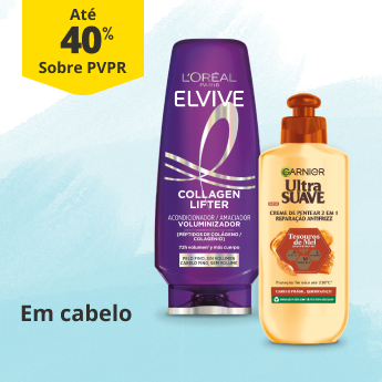 At&eacute; 40% PVPR em Cabelo