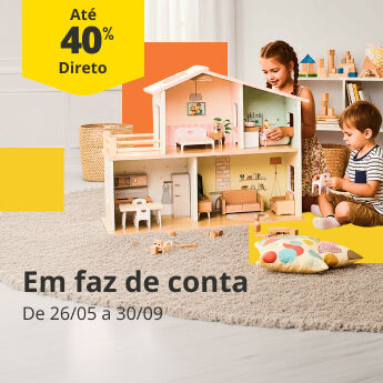 At&eacute; 40% DD em faz de conta