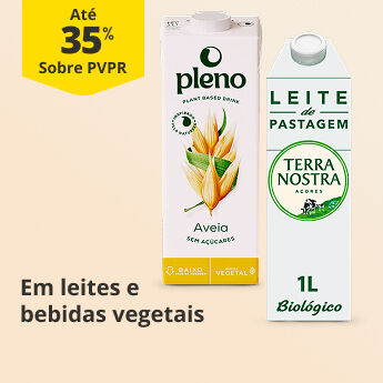 At&eacute; 35% PVPR em Leites e Bebidas Vegetais
