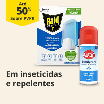 At&eacute; 50% PVPR em Inseticidas e Repelentes
