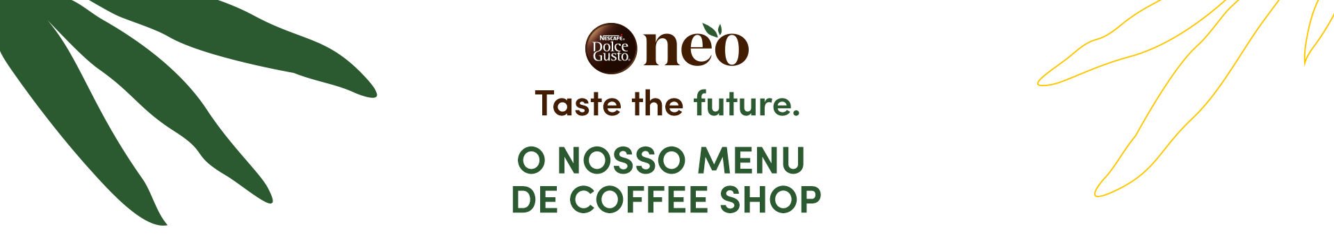 O nosso menu de coffee shop