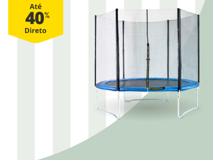 At&eacute; 40% Direto em escorregas, baloi&ccedil;os e trampolins. De 1/05 a 30/09