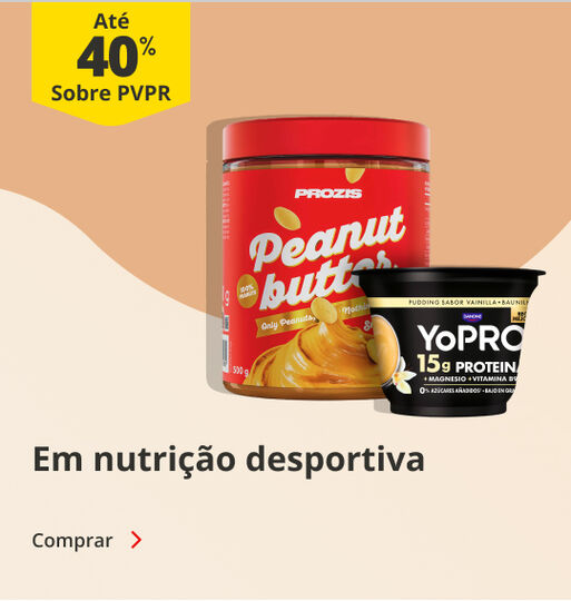 At&eacute; 40% PVPR em Nutri&ccedil;&atilde;o Desportiva
