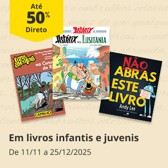 Até 50% desconto direto em livros infantis e juvenis