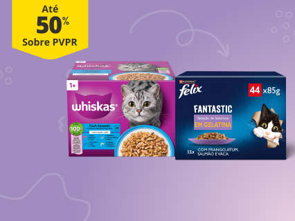 At&eacute; 25% PVPR em packs de comida h&uacute;mida
