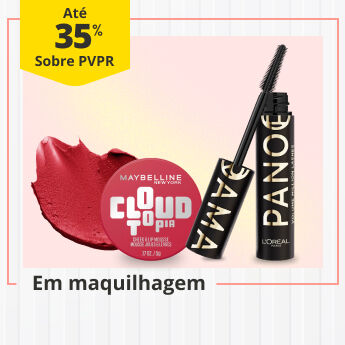 At&eacute; 35% PVPr em Maquilhagem