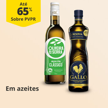 At&eacute; 65% PVPR em Azeites