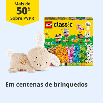Mais de 50% sobre PVP Recomendado em centenas de brinquedos