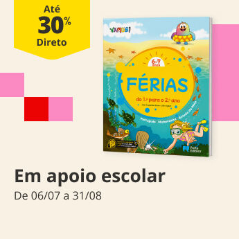 At&eacute; 30% Direto em livros de Apoio Escolar F&eacute;rias