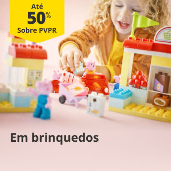 At&eacute; 50% PVPR em centenas de brinquedos