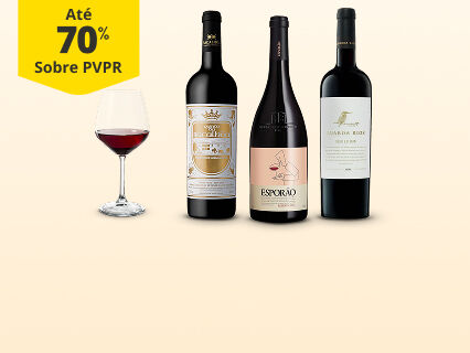 At&eacute; 70% PVPR em Vinhos Premiados