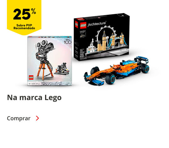 25% Pvpr na marca Lego