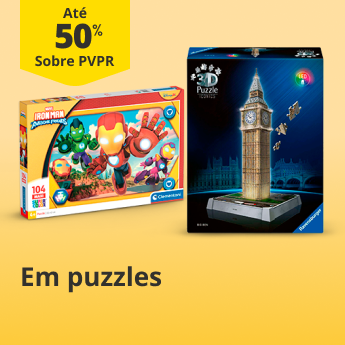 At&eacute; 50% em jogos e puzzles
