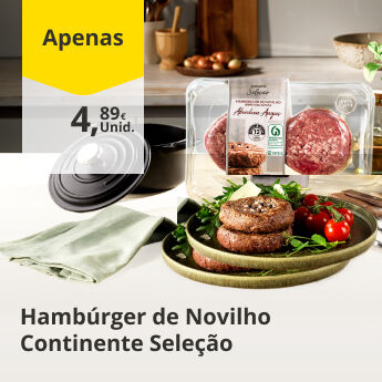 Hamb&uacute;rguer de Novilho Continente Sele&ccedil;&atilde;o