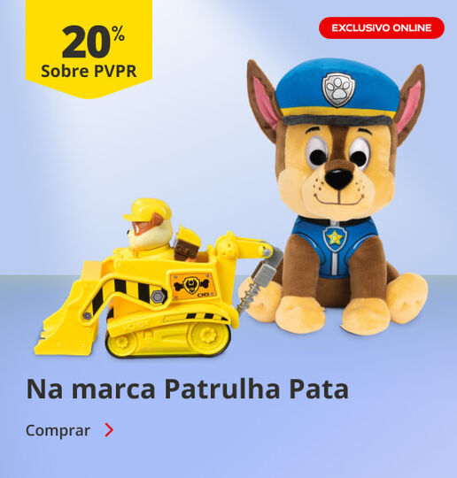 20% PVPR em Patrulha Pata. Exclusivo online.