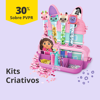 30% sobre PVPR em Kits Criativos