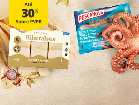 At&eacute; 30% PVPR em Bacalhau e Polvo