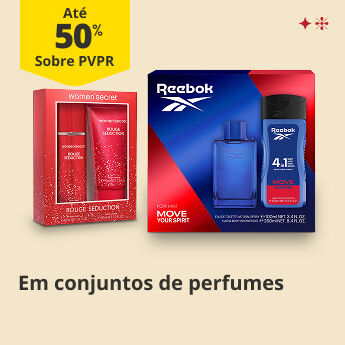 Até 50% PVPR em conjuntos de perfumes