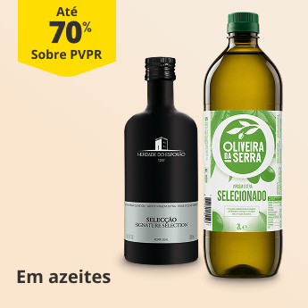 At&eacute; 70% PVPR em Azeites