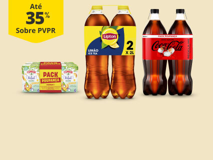 At&eacute; 35% PVPR em sumos e refrigerantes