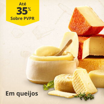At&eacute; 35% PVPR em Queijos