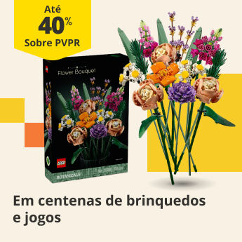 At&eacute; 40% PVPR em centenas de brinquedos e jogos