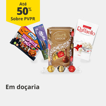 Até 50% PVPR em doçaria Até 50% PVPR em doçaria