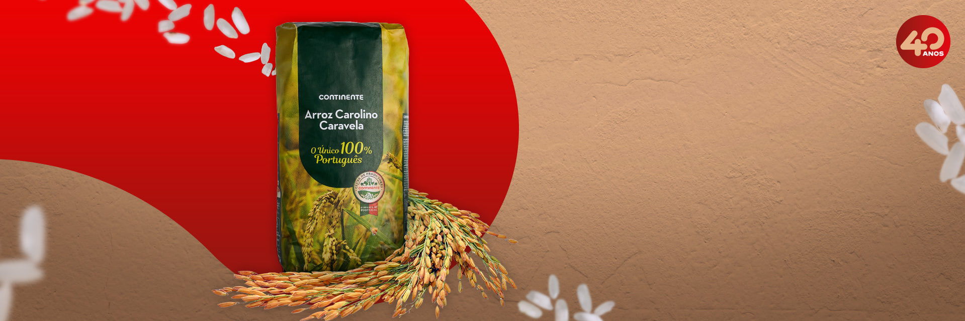 Arroz Carolino Caravela. O único 100% Português. Exclusivo Continente.