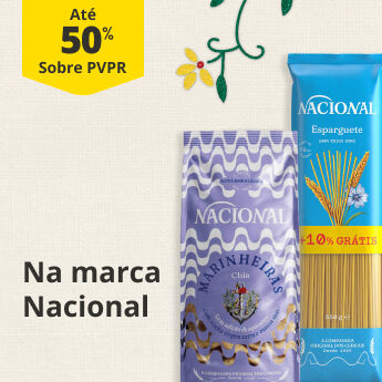 At&eacute; 50% PVPR na marca Nacional