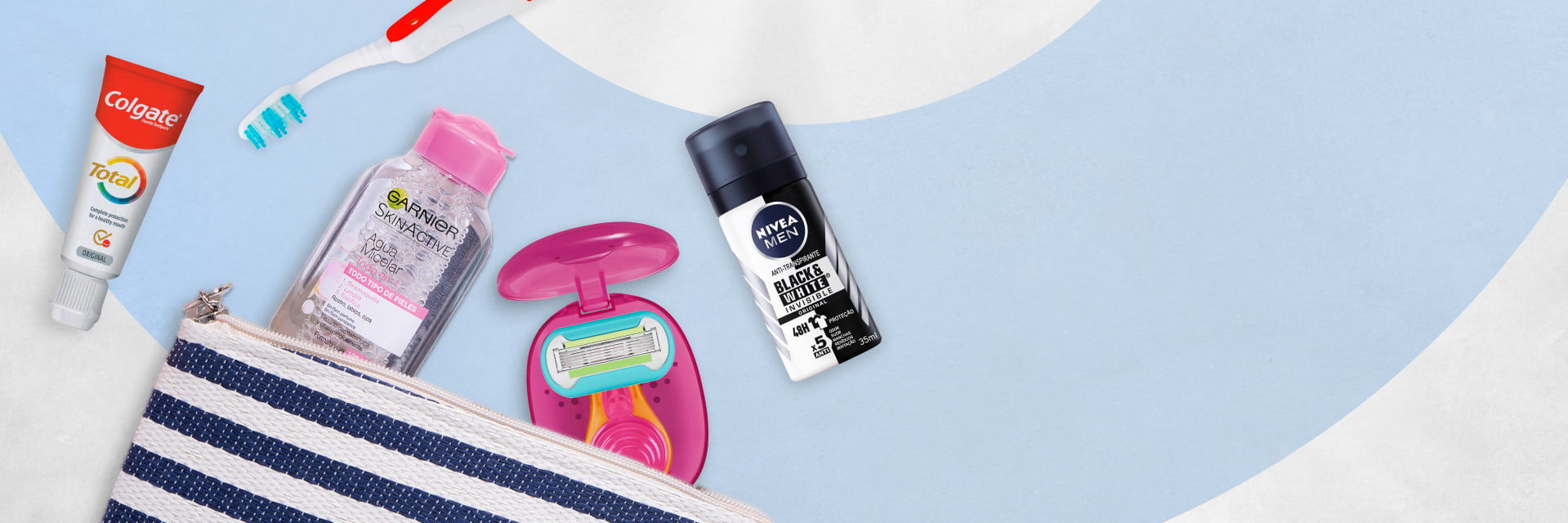 Viaje com os seus produtos favoritos!